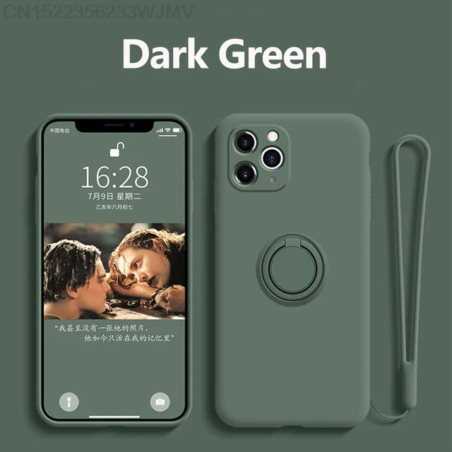 Silicone Case With Magnetic Ring Holder for iPhone - Image 9