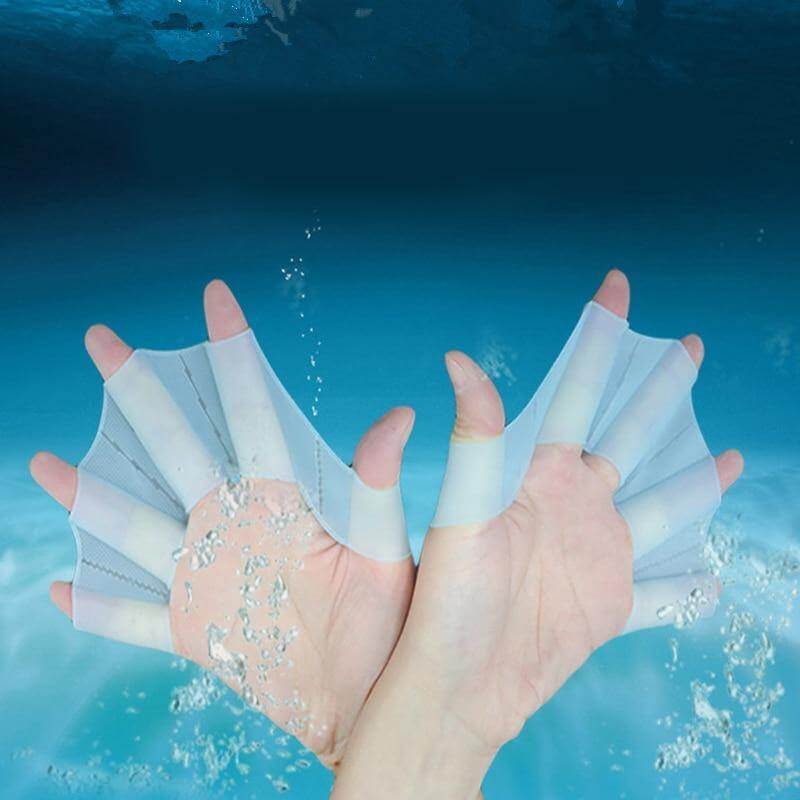 Silicone Webbed Swimming Gloves - Image 3