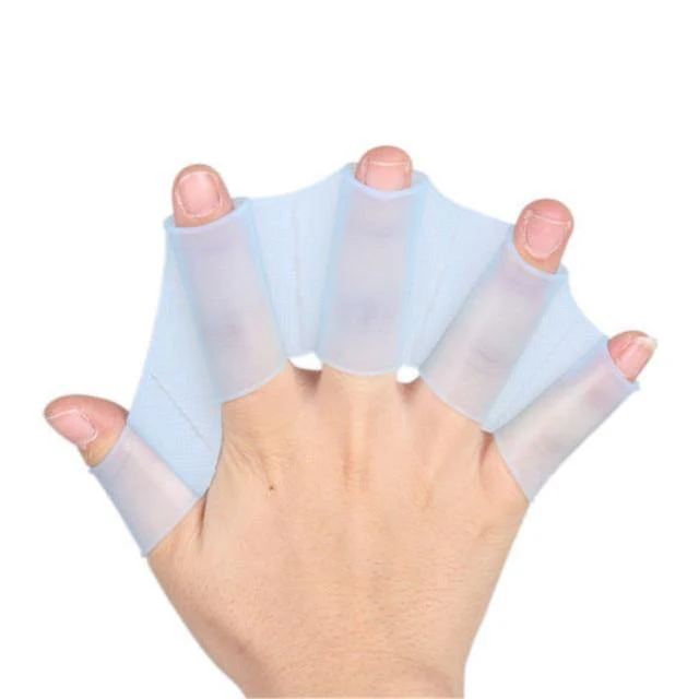 Silicone Webbed Swimming Gloves - Image 5