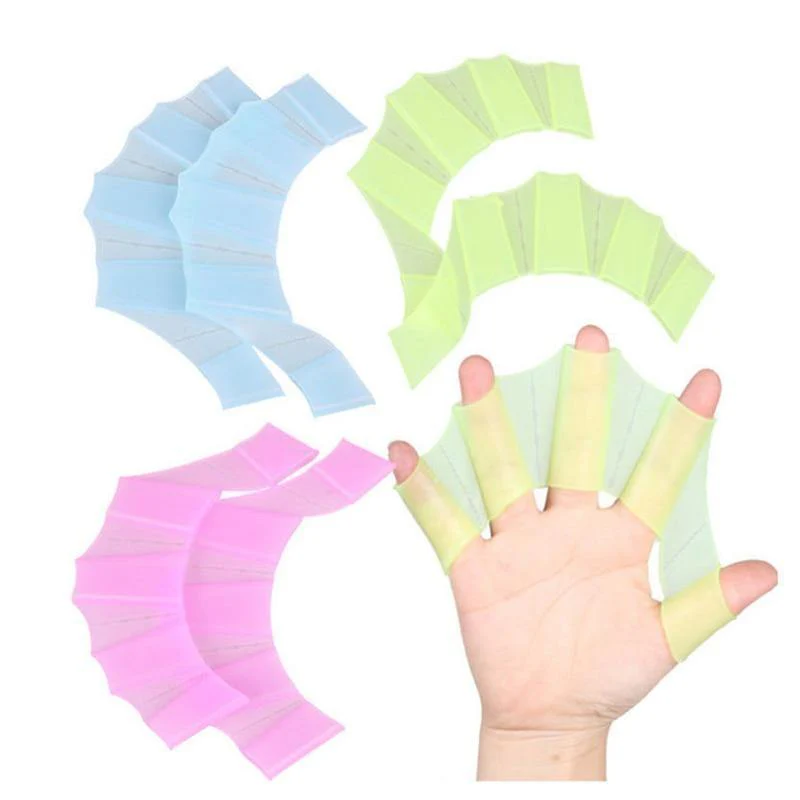 Silicone Webbed Swimming Gloves - Image 9