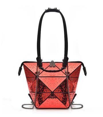 Silver Geometric Women Messenger Bag - Image 3