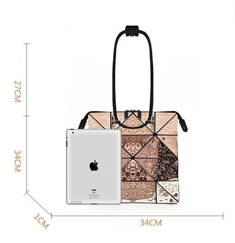 Silver Geometric Women Messenger Bag - Image 5