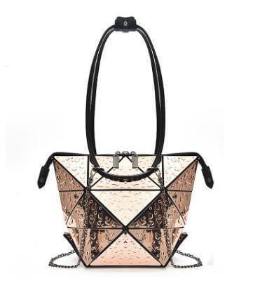 Silver Geometric Women Messenger Bag - Image 8