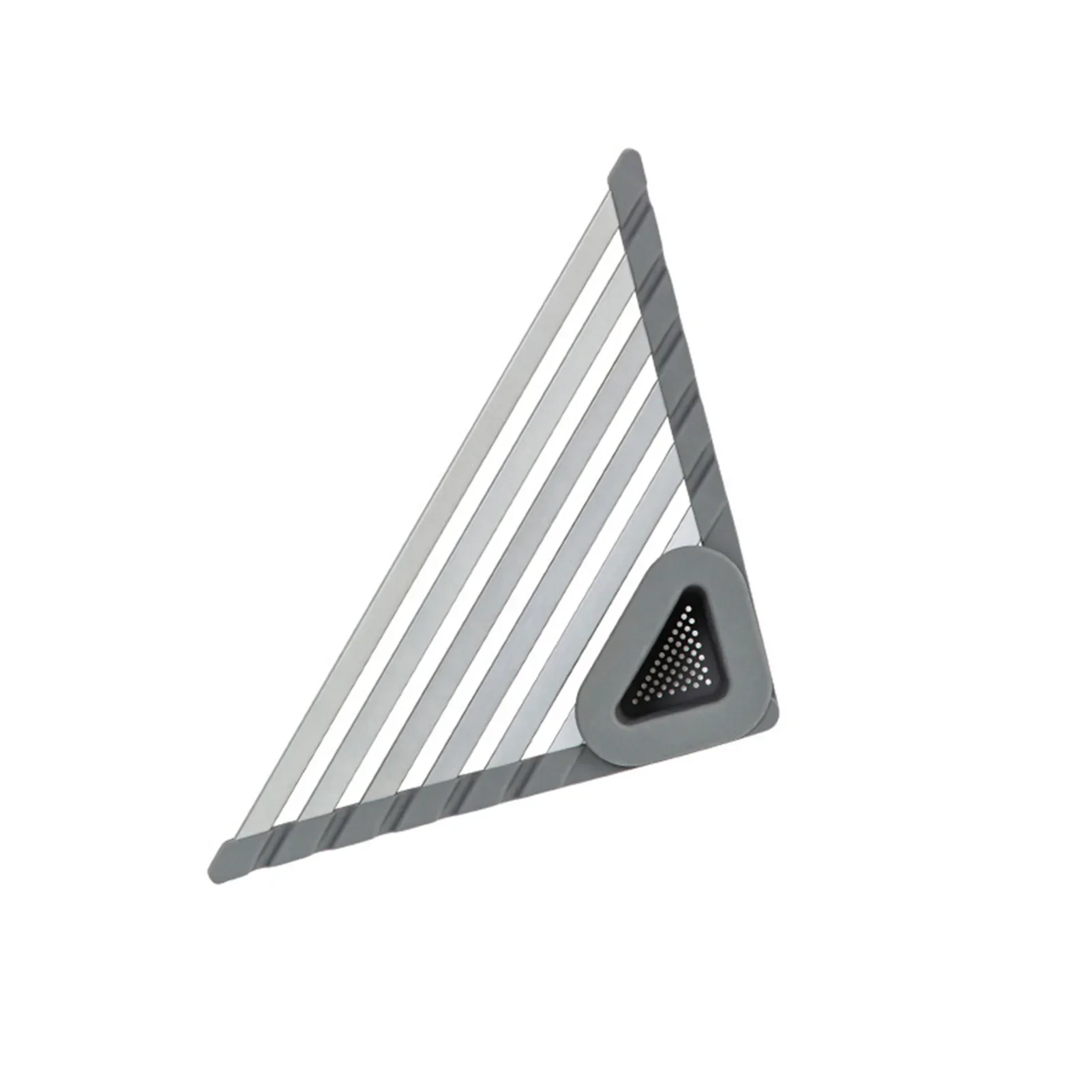 Sink Mounted Triangle Drainage Rack Kitchen Storage Shelf - Image 7