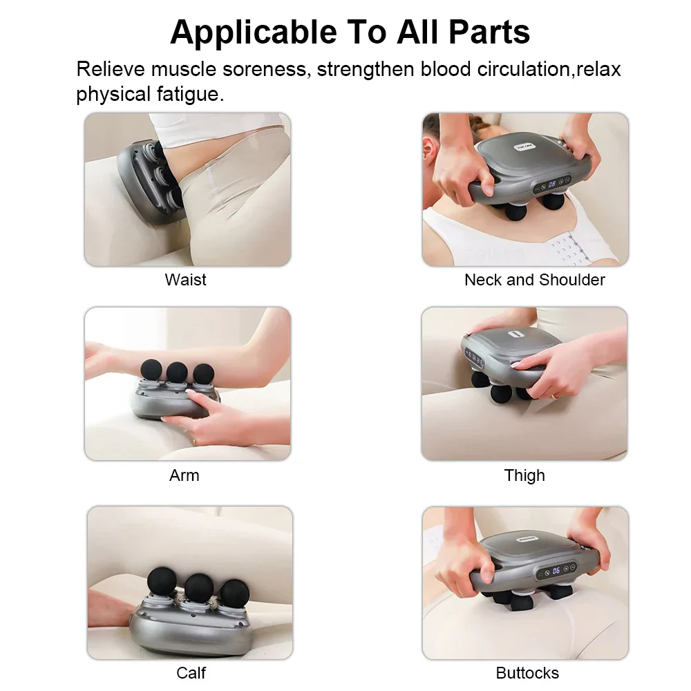 Six-Head Muscle Relief Massager Gun - Image 3