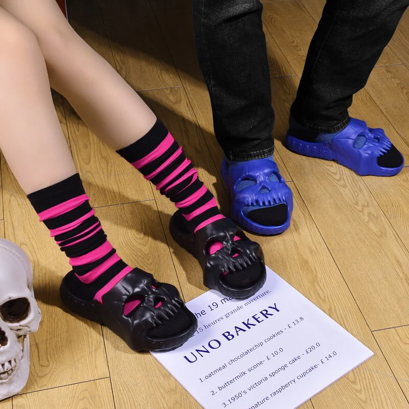 Skeleton Skull Thick Sole Slippers - Image 2