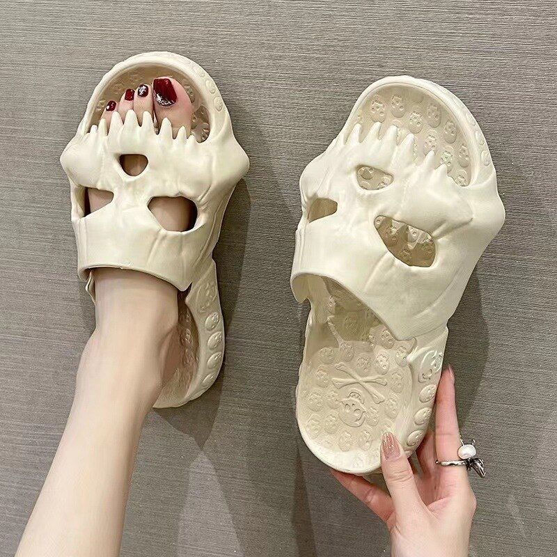 Skeleton Skull Thick Sole Slippers - Image 3