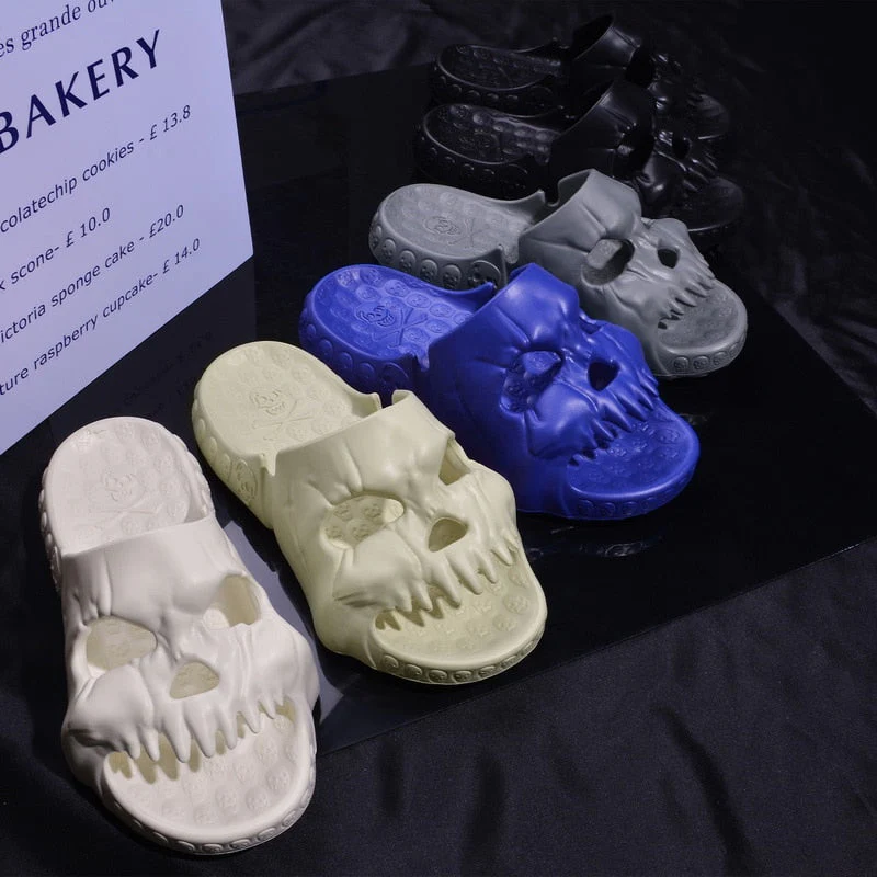 Skeleton Skull Thick Sole Slippers - Image 4