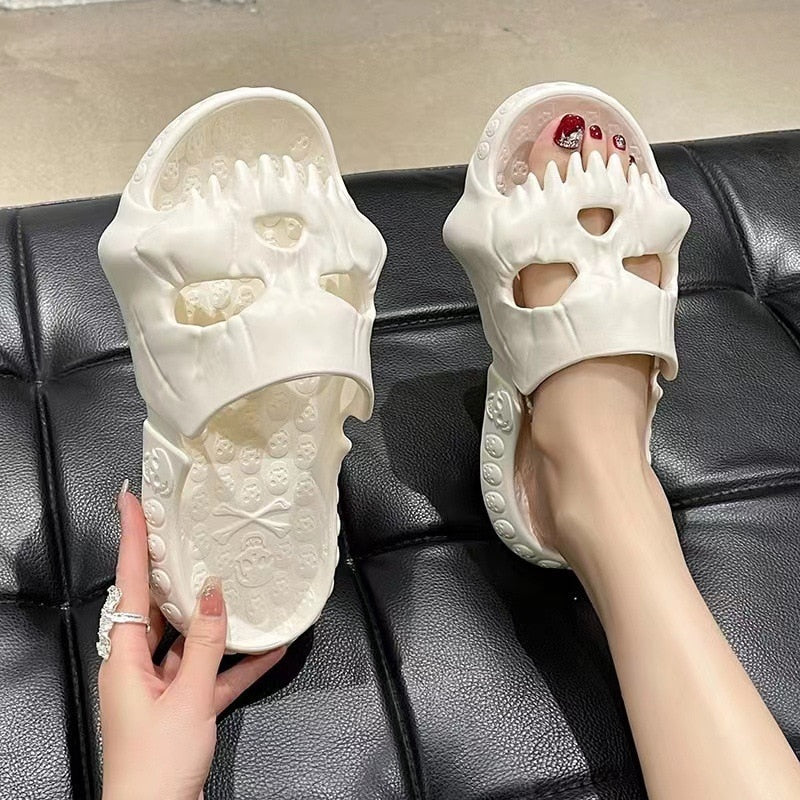 Skeleton Skull Thick Sole Slippers - Image 5