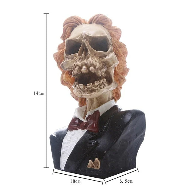 Skull Resin Skeleton Halloween Decoration - Image 3