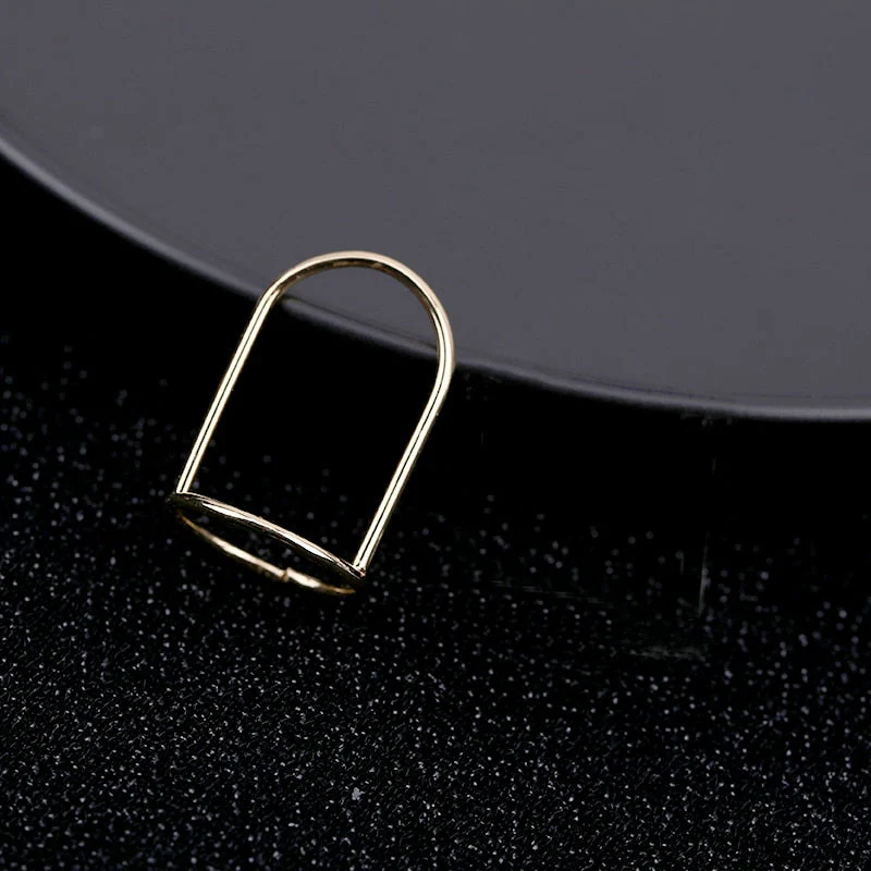Sleek Line Gothic Metal Thin Nail Rings - Image 12