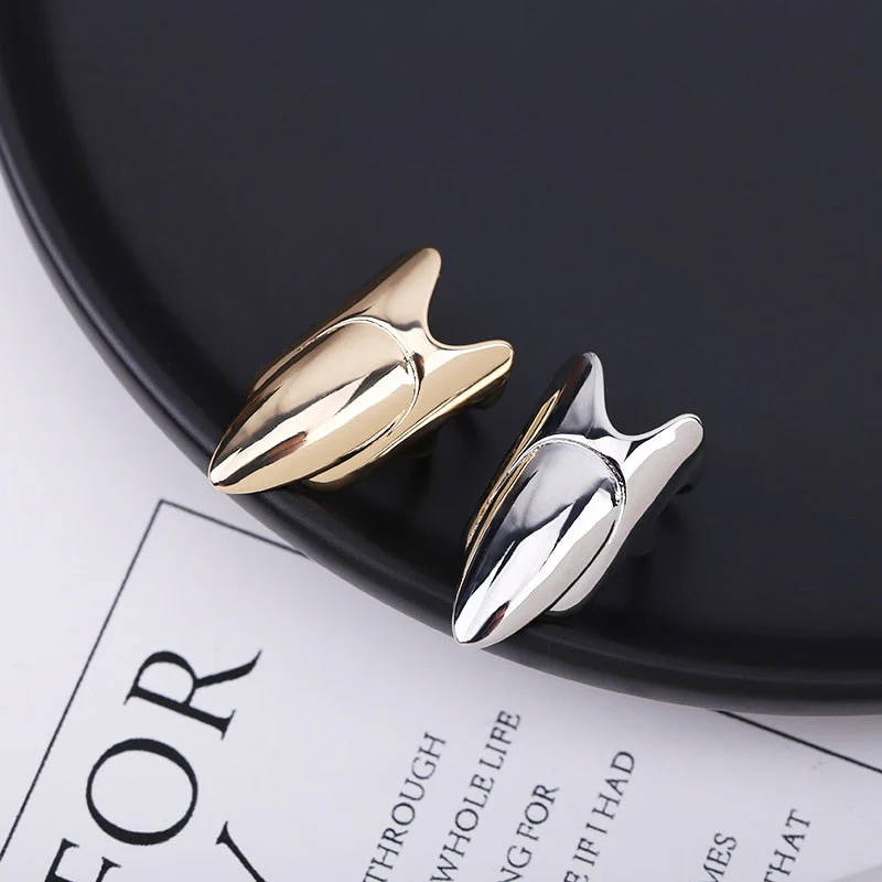 Sleek Line Gothic Metal Thin Nail Rings - Image 14