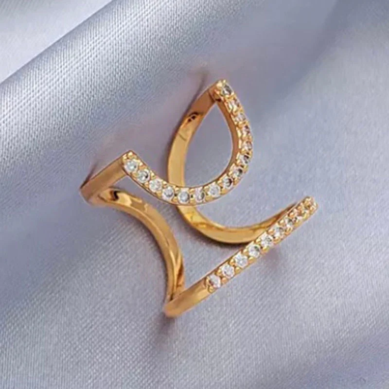 Sleek Line Gothic Metal Thin Nail Rings - Image 16