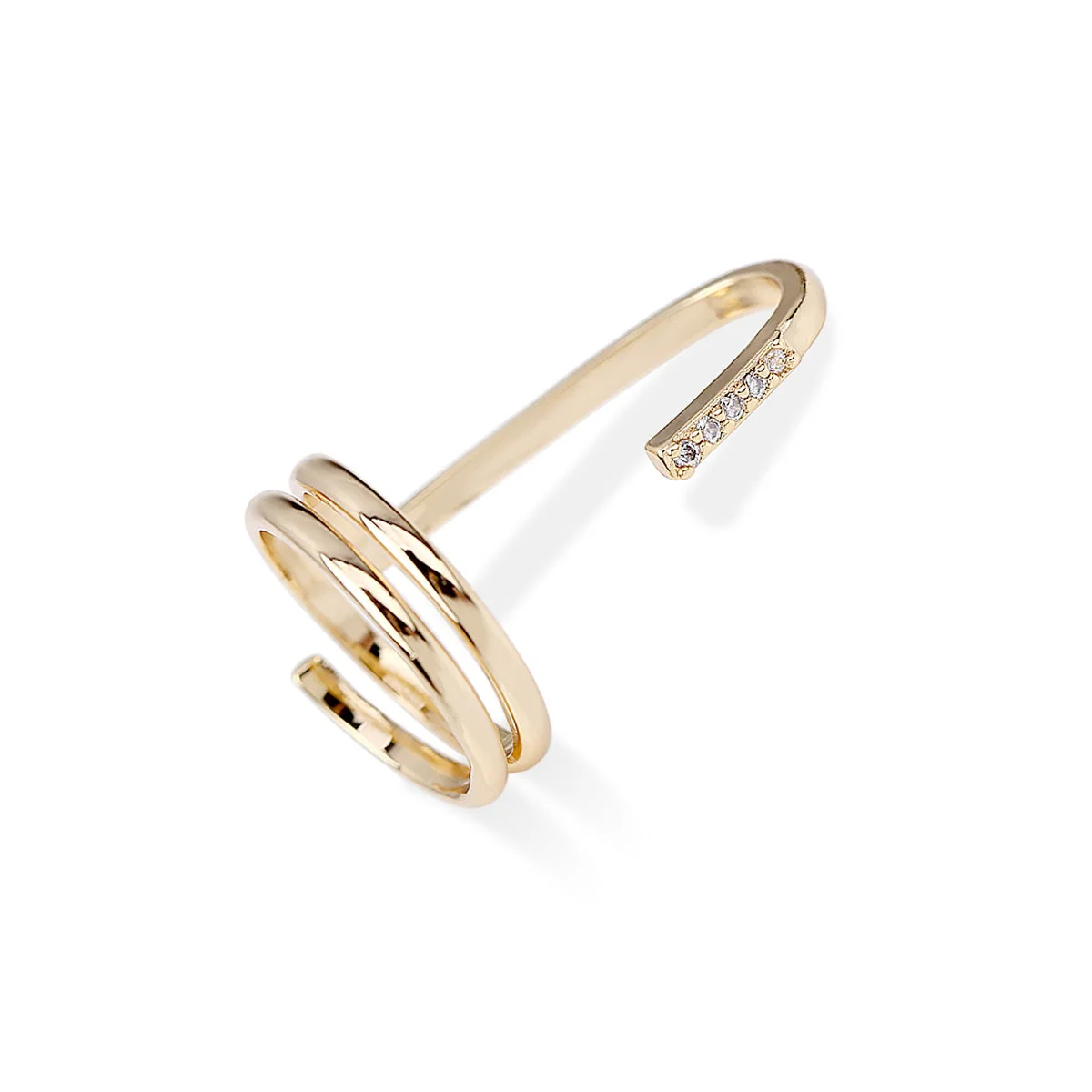 Sleek Line Gothic Metal Thin Nail Rings - Image 21