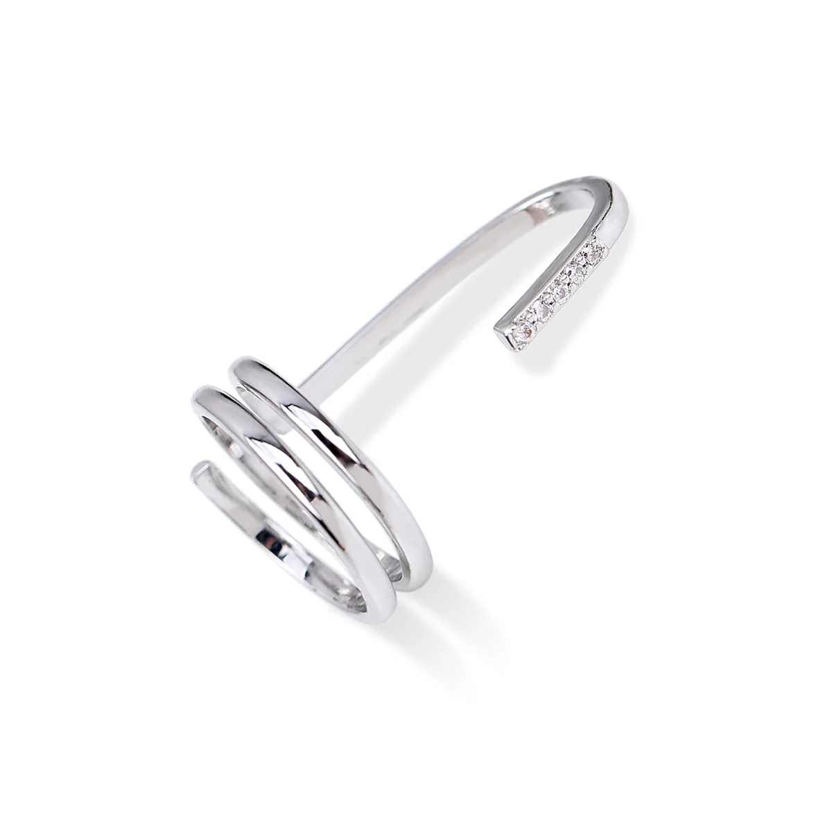 Sleek Line Gothic Metal Thin Nail Rings - Image 26