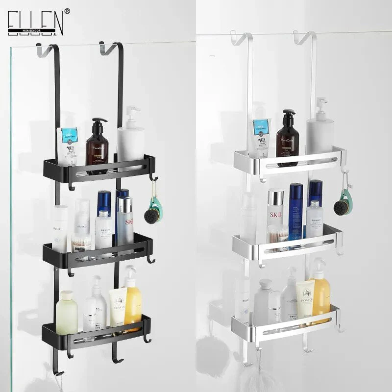 Sleek Shower Nail-Free Dual Layer Organizer Rack - Image 4