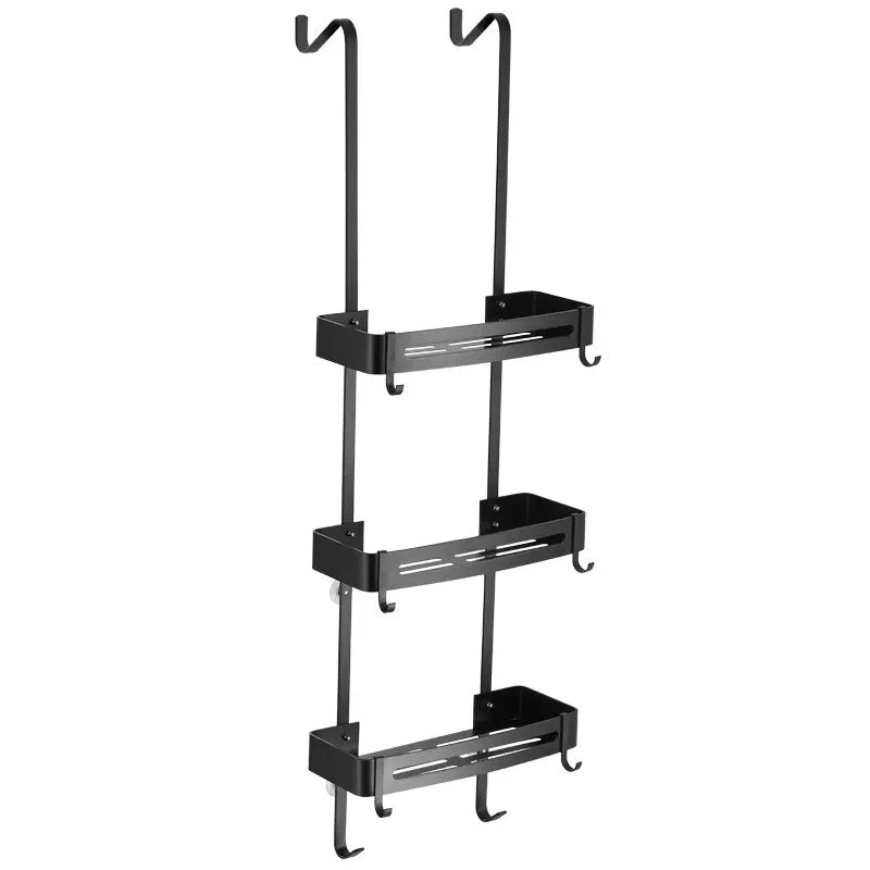 Sleek Shower Nail-Free Dual Layer Organizer Rack - Image 7