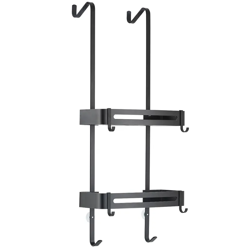 Sleek Shower Nail-Free Dual Layer Organizer Rack - Image 9