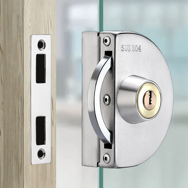 Sliding Door Stainless Steel Safety Glass Door Lock - Image 10