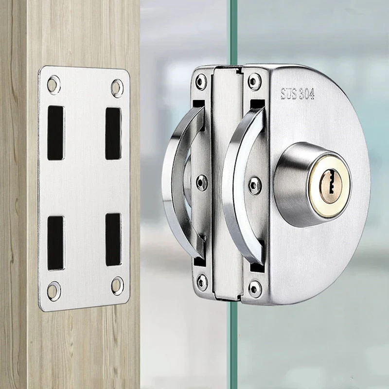 Sliding Door Stainless Steel Safety Glass Door Lock - Image 11