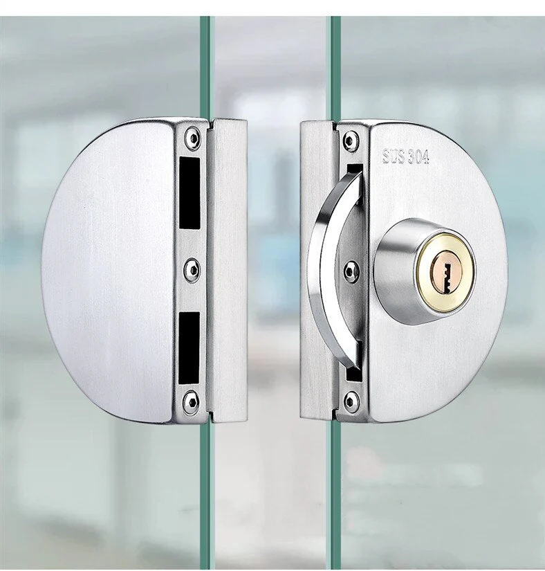 Sliding Door Stainless Steel Safety Glass Door Lock - Image 12