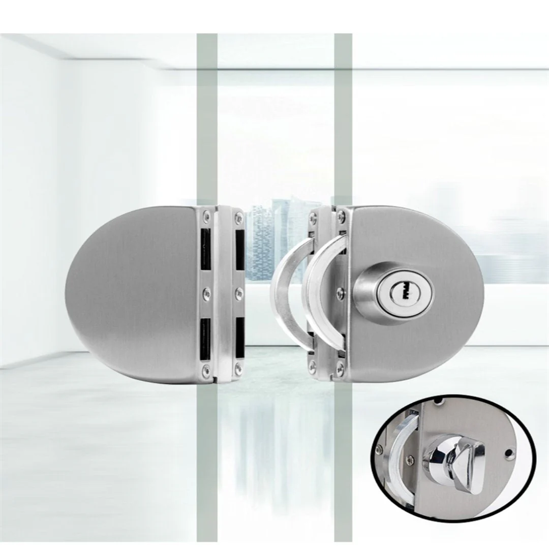 Sliding Door Stainless Steel Safety Glass Door Lock - Image 3