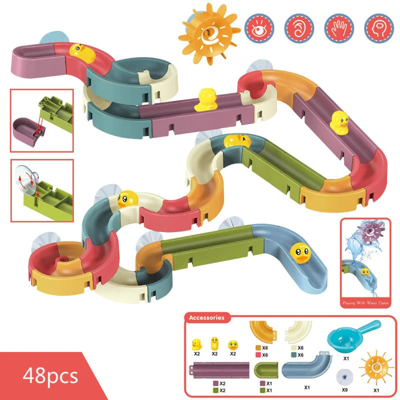 Sliding Ducks Stackable Kids Bath Toy - Image 12