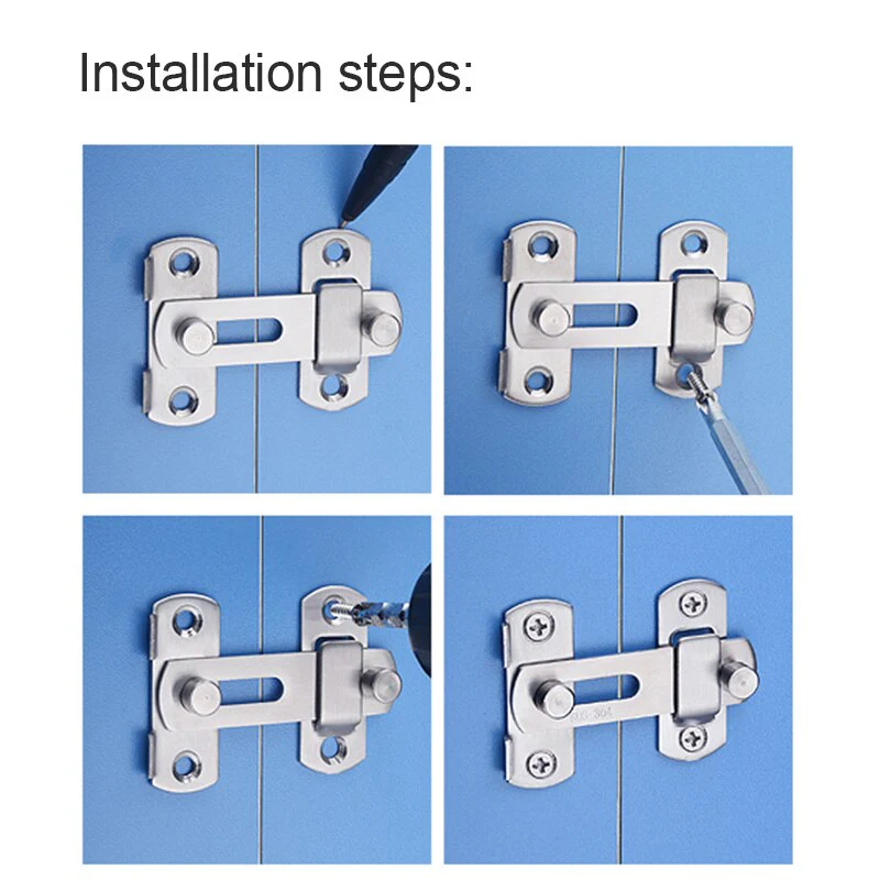 Sliding Simple Cabinet Closet Lock - Image 6