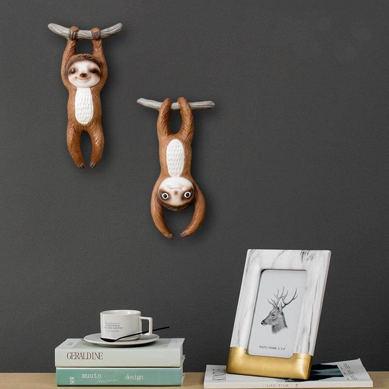 Sloth Animal Wall Hanging Sculpture - Image 6