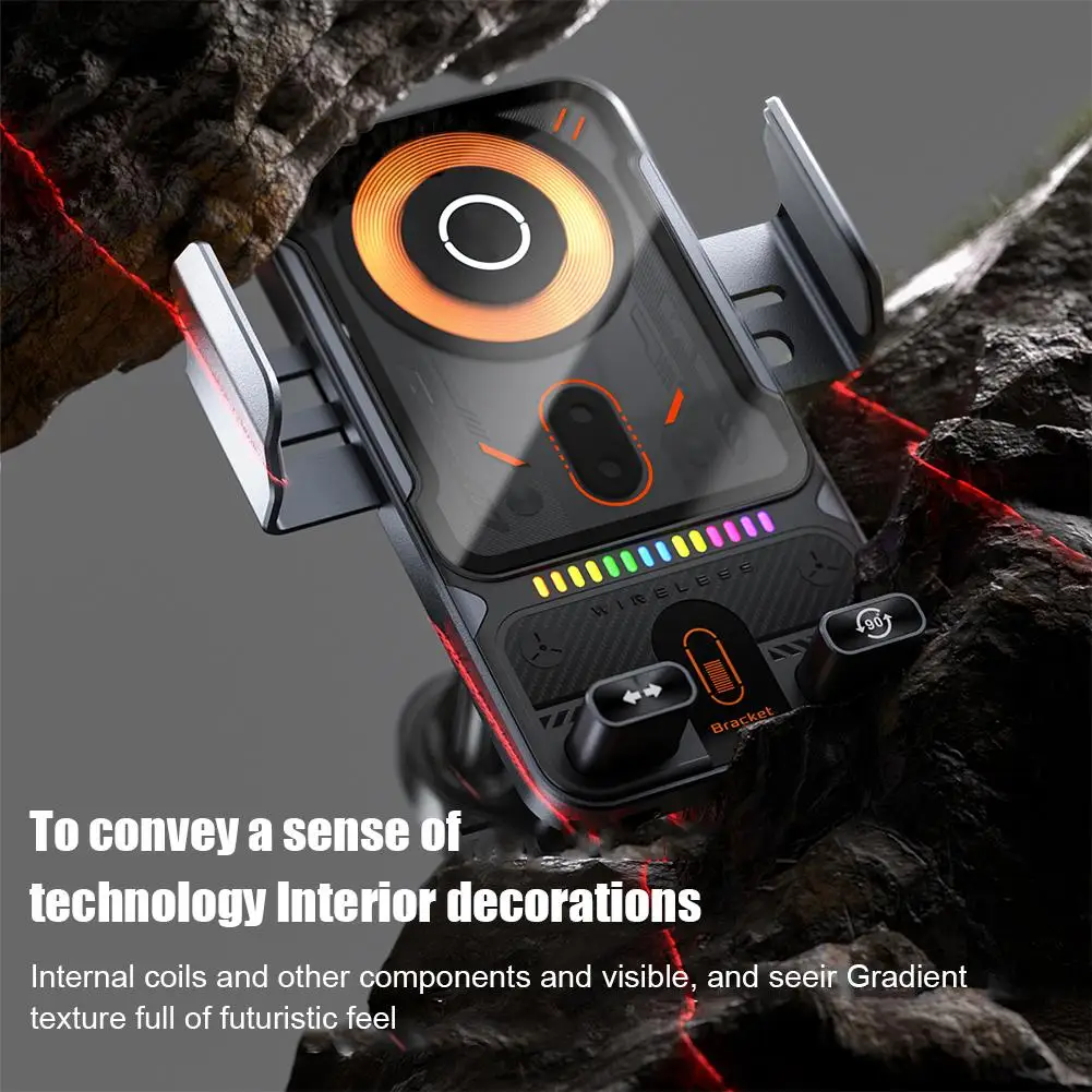 Smart Auto-Clamp Wireless Charger Car Phone Holder - Image 6