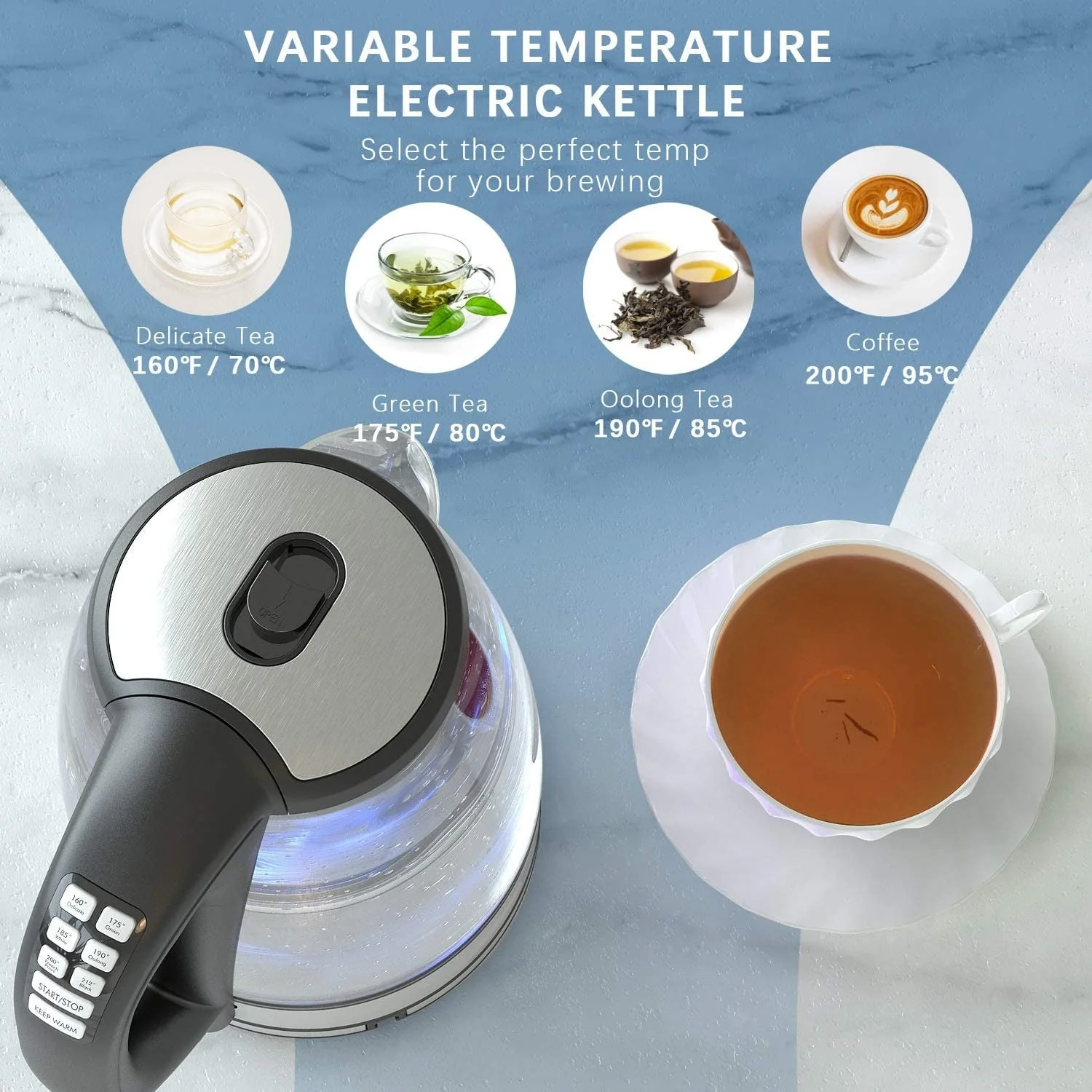 Smart Auto Temperature Electric Kettle - Image 3