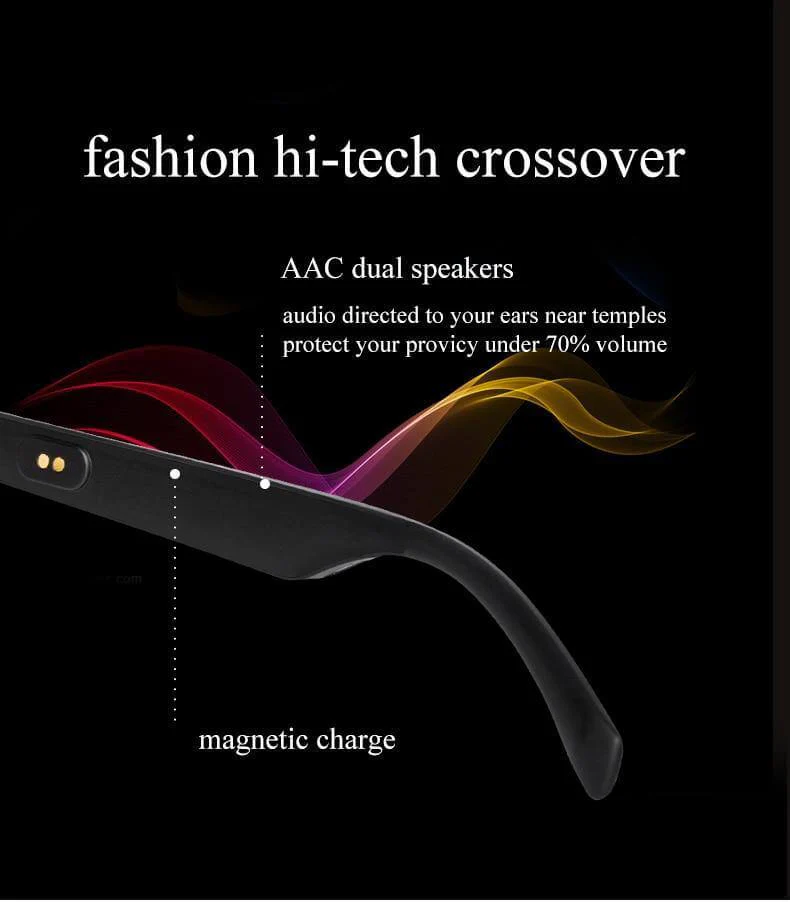Smart Bluetooth Built-in Speaker Headset Glasses - Image 4