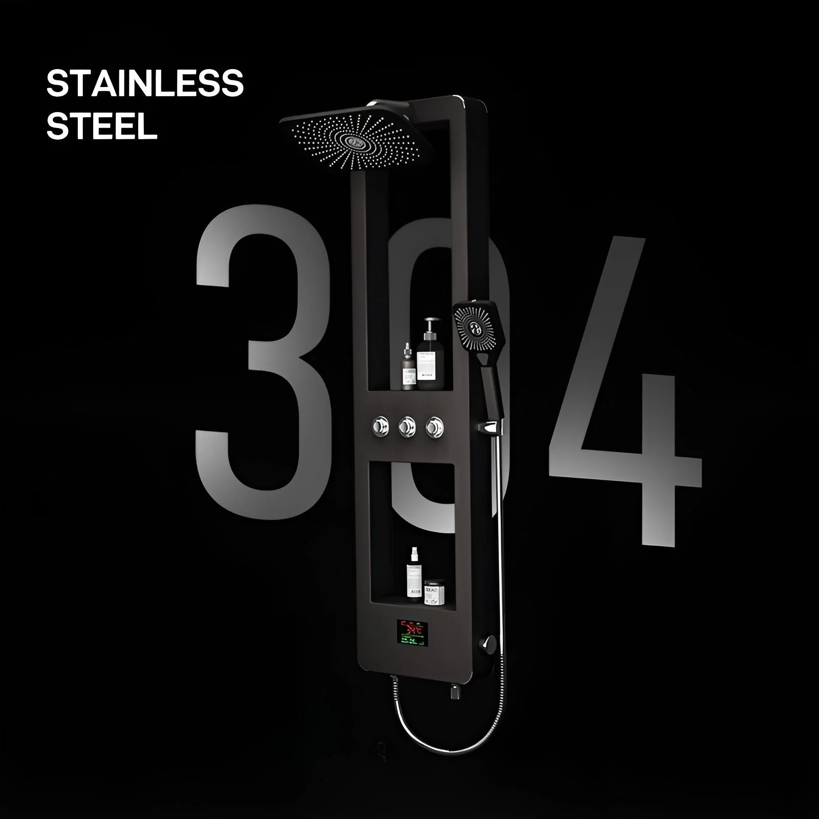 Smart Digital Display Elegant Rainfall Shower Set - Image 4