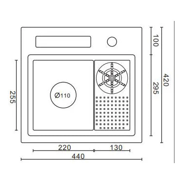Smart Flow Nano Stainless Steel User-Friendly Cup Washer Sink - Image 4