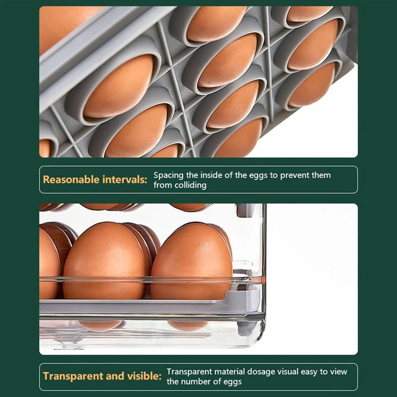 Smart Large Capacity Stackable Egg Storage Box - Image 4
