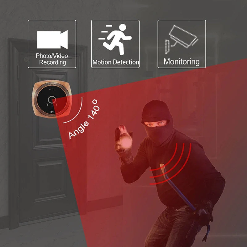 Smart Motion Detector Door Peephole Camera - Image 2
