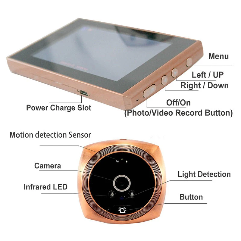 Smart Motion Detector Door Peephole Camera - Image 3