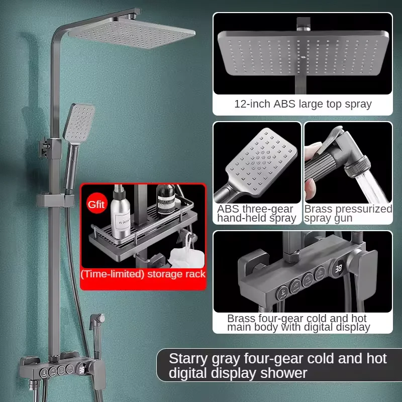 Smart Thermostatic Digital LCD Bidet Sprayer Elegant Shower Set - Image 7