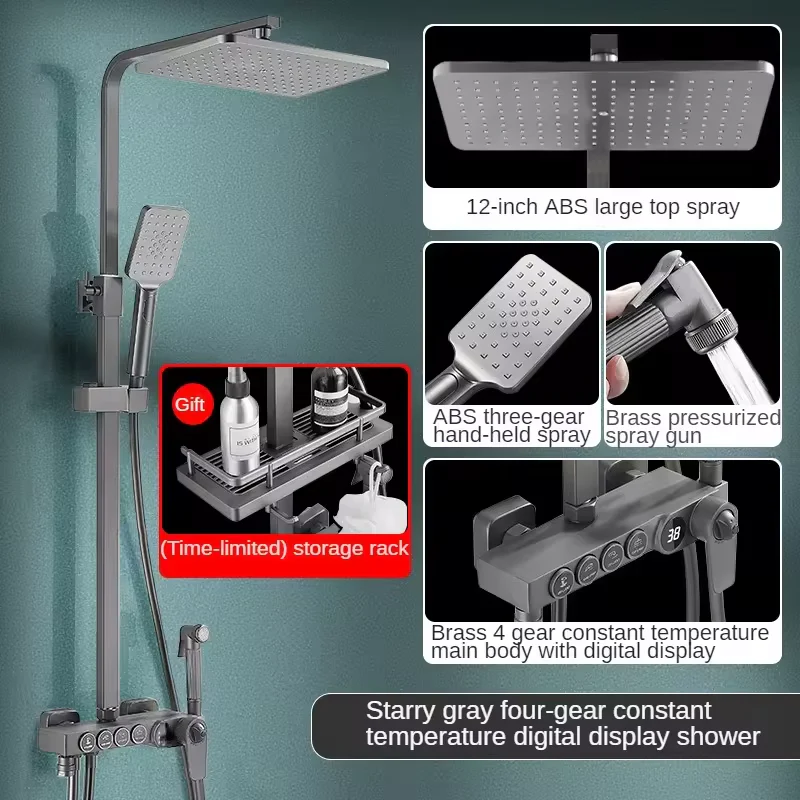 Smart Thermostatic Digital LCD Bidet Sprayer Elegant Shower Set - Image 8
