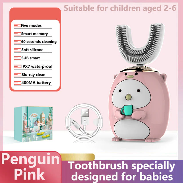 Smart Ultrasonic Silicone Toothbrush for Kids - Image 18