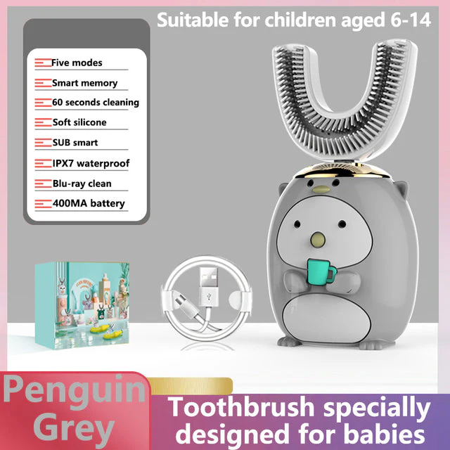Smart Ultrasonic Silicone Toothbrush for Kids - Image 19