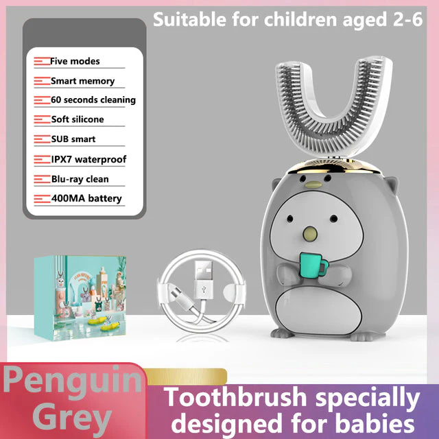 Smart Ultrasonic Silicone Toothbrush for Kids - Image 25