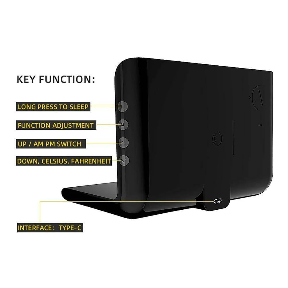 Smart Wireless Charging Alarm Table Clock - Image 8