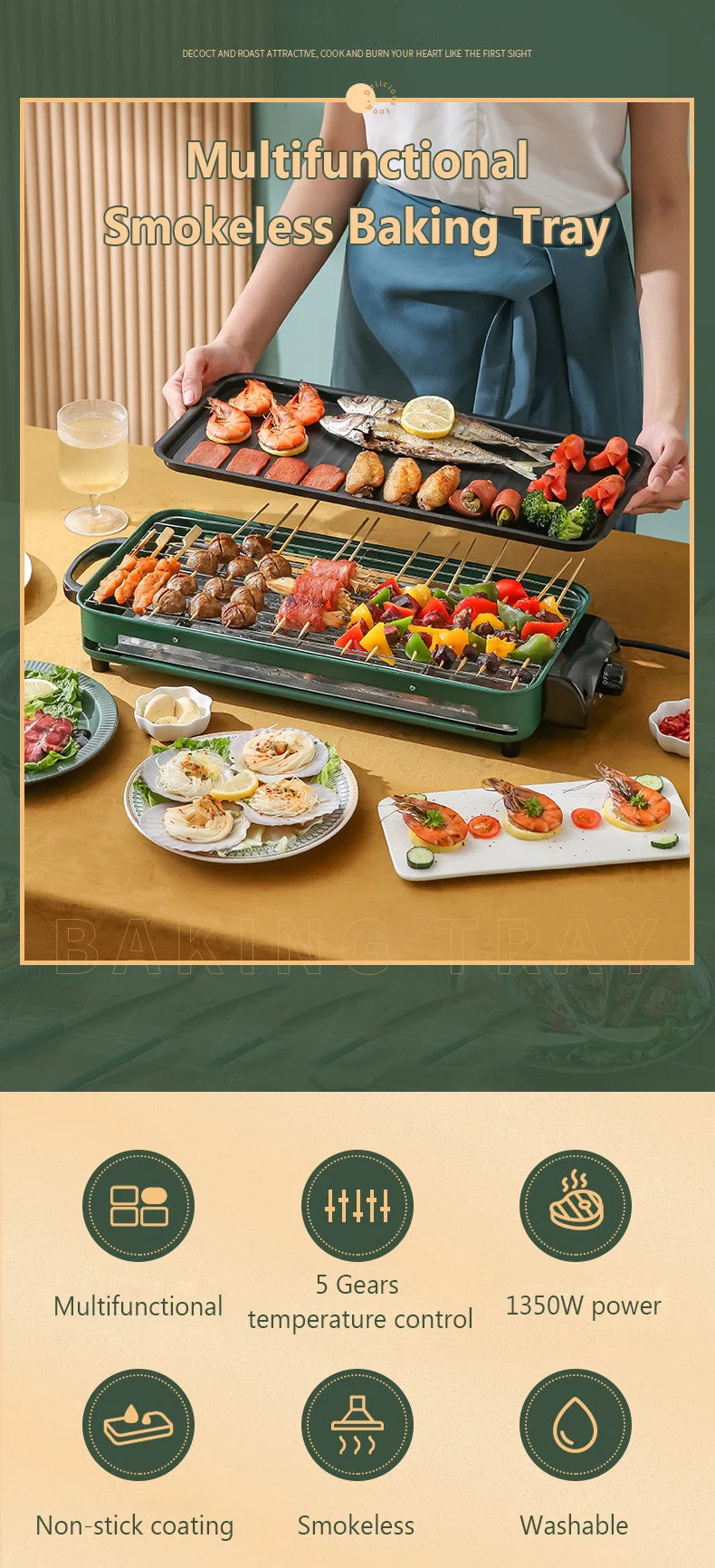 Smokeless Adjustable Electric Grill - Image 11