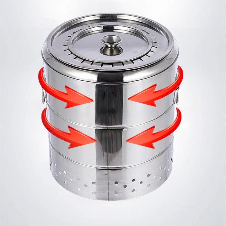 Smokeless BBQ Time Stainless Steel Camping Grill - Image 4