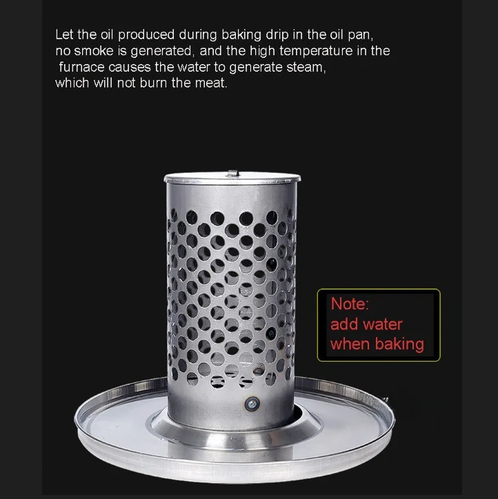 Smokeless BBQ Time Stainless Steel Camping Grill - Image 5