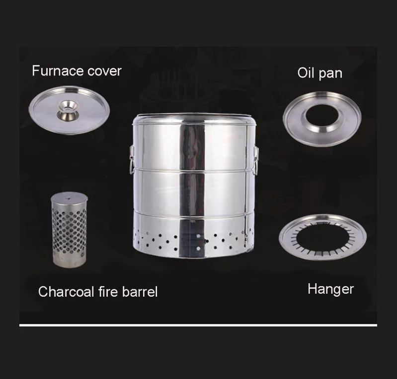 Smokeless BBQ Time Stainless Steel Camping Grill - Image 6
