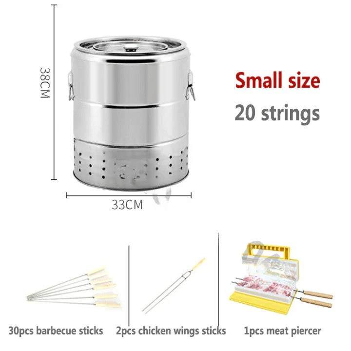Smokeless BBQ Time Stainless Steel Camping Grill - Image 8