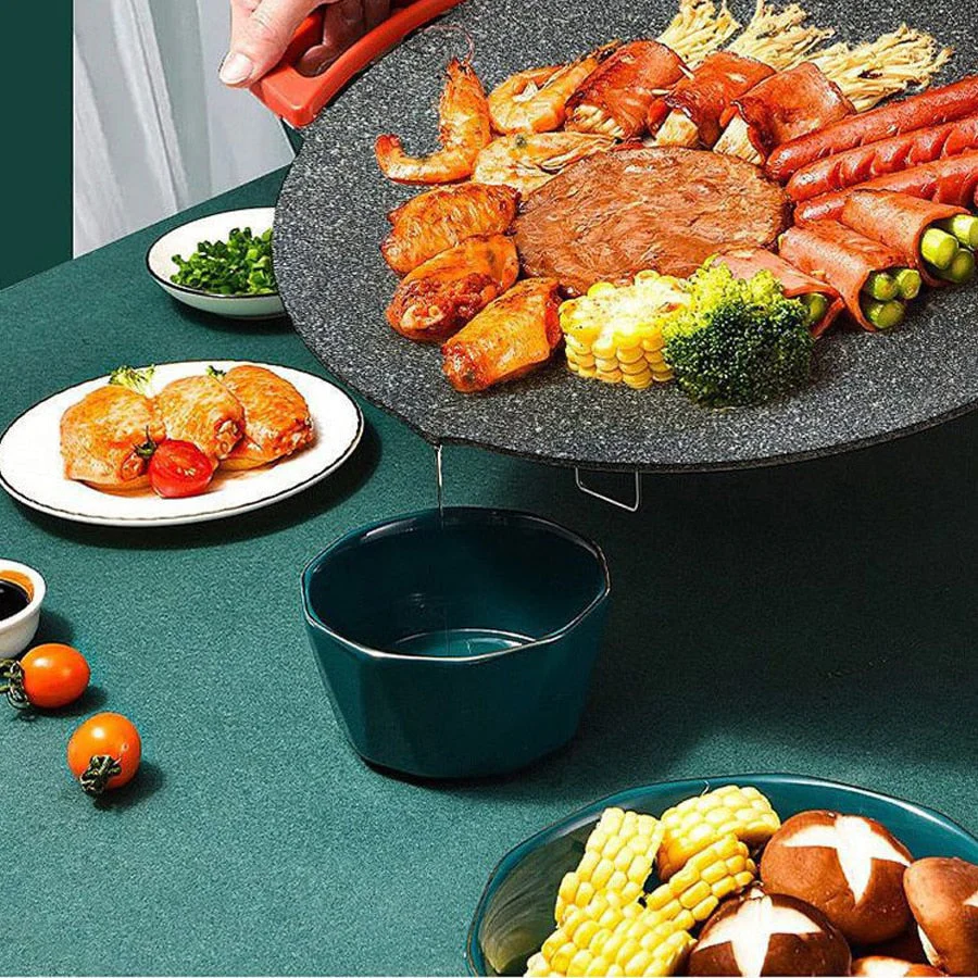 Smokeless Non-stick Plate Electric Grill - Image 2