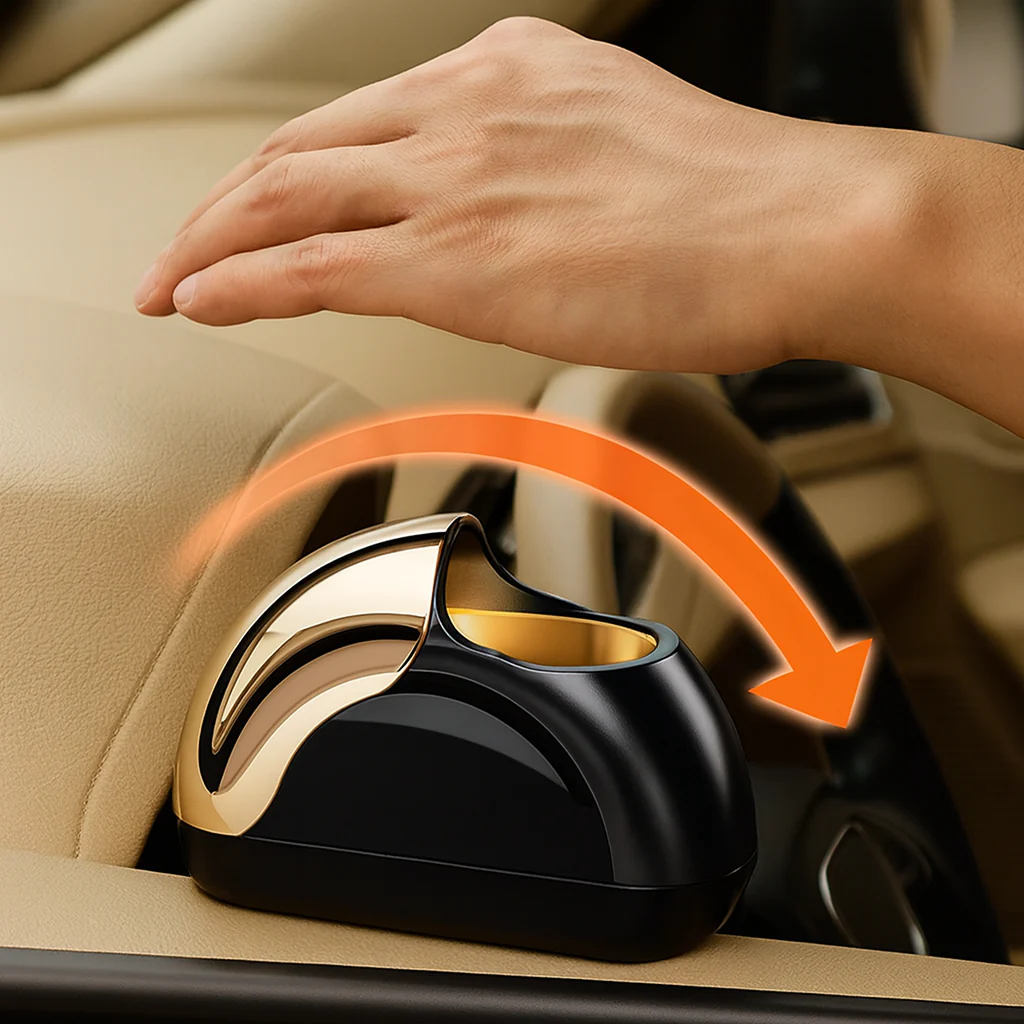 Smokeless Windproof Car Windproof LED Ashtray